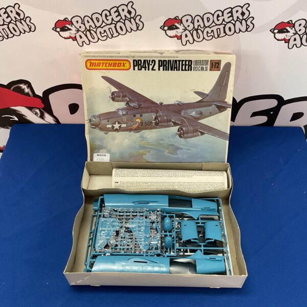 Vintage Matchbox PB4Y-2 Privateer model kit in original box.