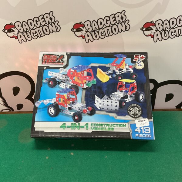 Metal Tech 4 in 1 construction set with various metal components.