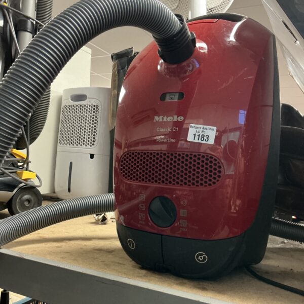 Red Miele Classic C1 vacuum cleaner for sale.