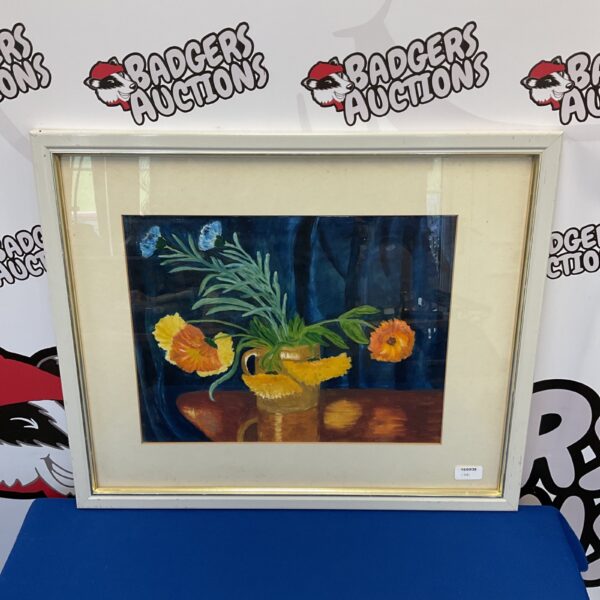 Vintage Muriel Young still life painting of a floral arrangement.