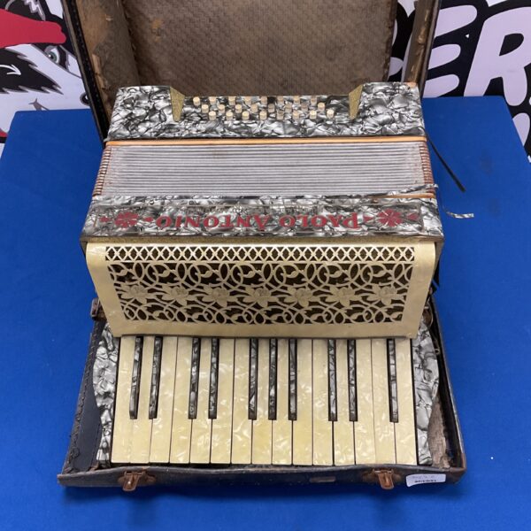 Vintage Paolo Antonio accordion in its original protective case.