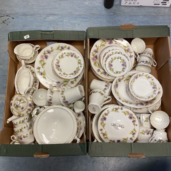 Large collection of Paragon Highland Queen china tea set.