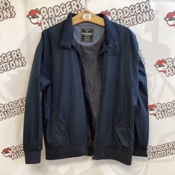 Navy blue Peacocks jacket size L, casual outerwear.