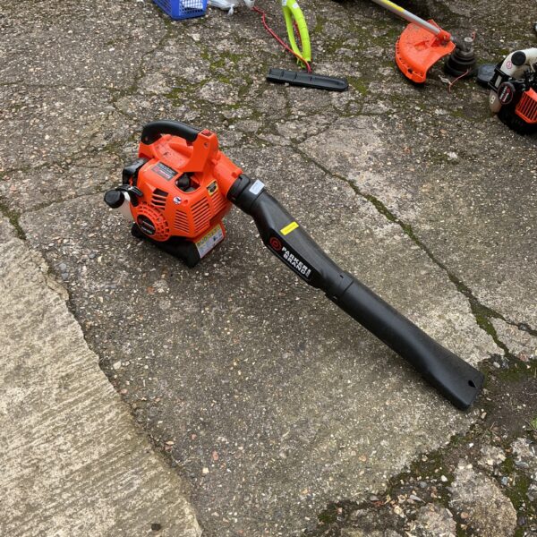 Used petrol leaf blower for garden and outdoor maintenance.