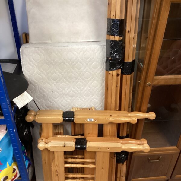 Lot of two pine single bed frames in used condition.