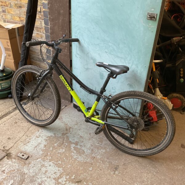 Black Pinnacle mountain bike presented for auction.