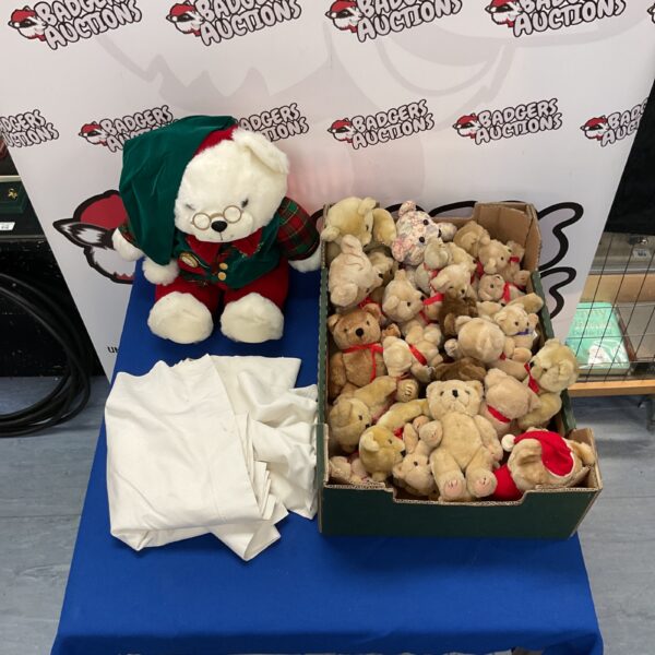 Plush teddy bear lot featuring a DanDee Grandpa Bear.