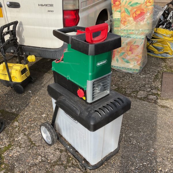 Used Qualcast garden chipper for shredding garden waste.