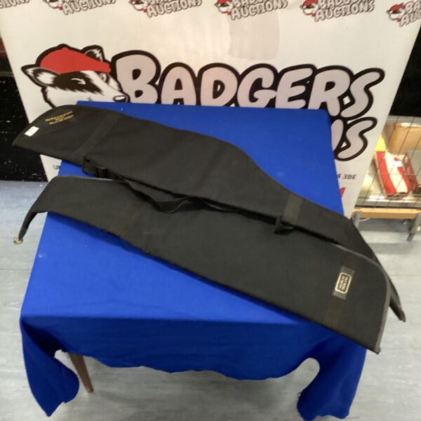Black DNP rifle carry case for firearm transport.