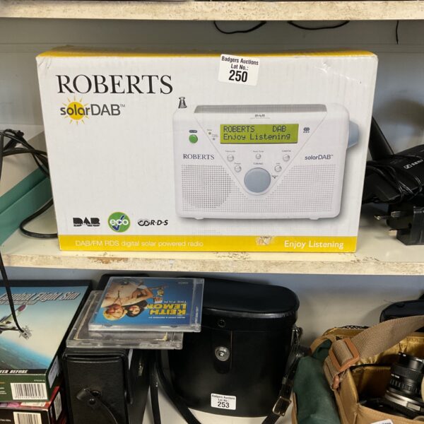 Front view of a Roberts Solar DAB radio.