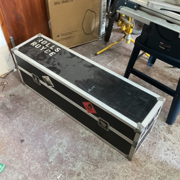 Rolls Royce flight case DM79 for equipment transport and protection.