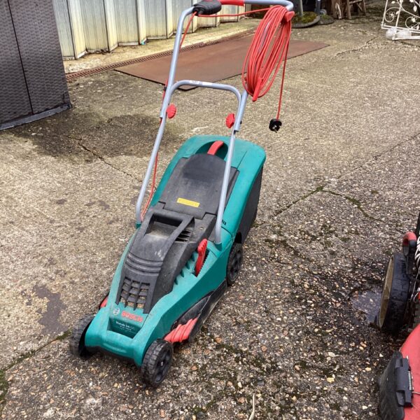 Rotech 3 4 GC electric lawn mower in used condition.
