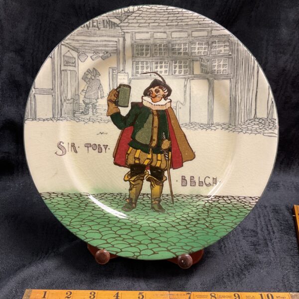 Vintage Royal Doulton Sir Toby Belch plate from Twelfth Night