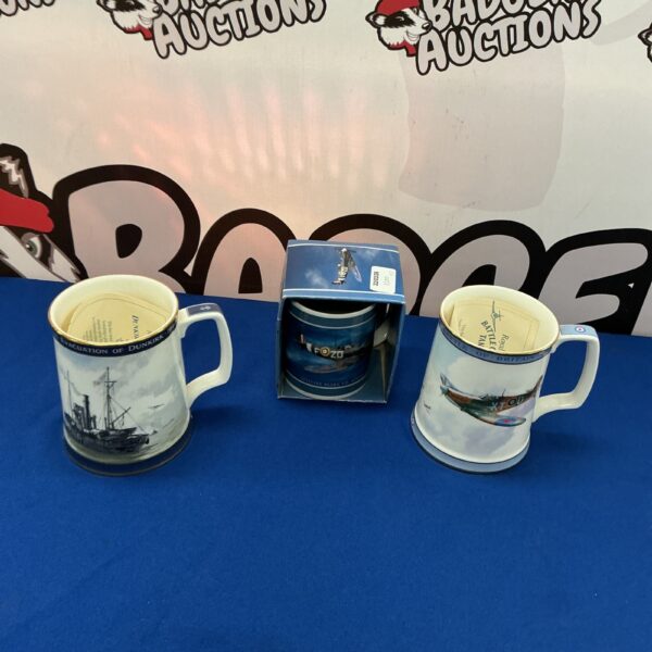 Royal Doulton war commemorative mug with detailed transfer print.