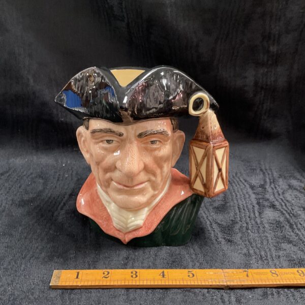 Vintage Royal Doulton Williamsburg nightwatchman character jug.