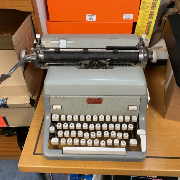 Vintage Royal model 229 mechanical typewriter in good condition.