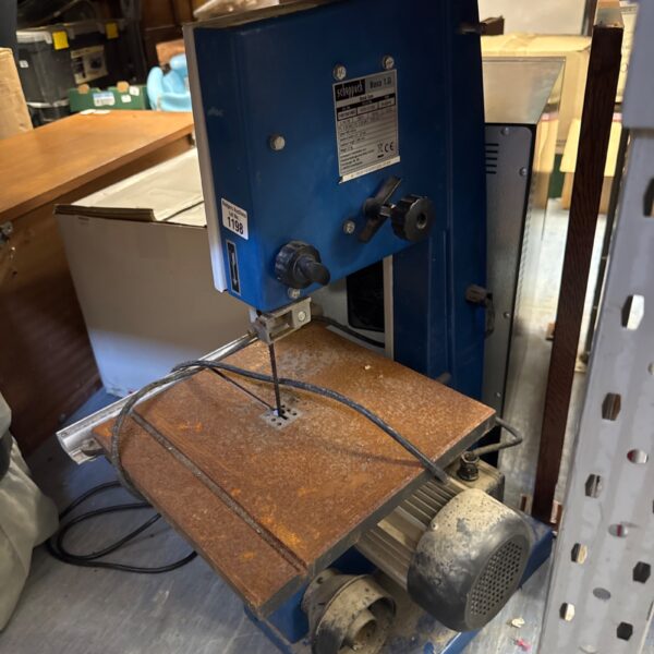 Vintage Scheppach Basa 1.0 band saw for woodworking and metal cutting.