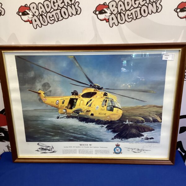 Limited edition Seaking HAR3 print by Seimon Pugh Jones depicting a rescue scene.