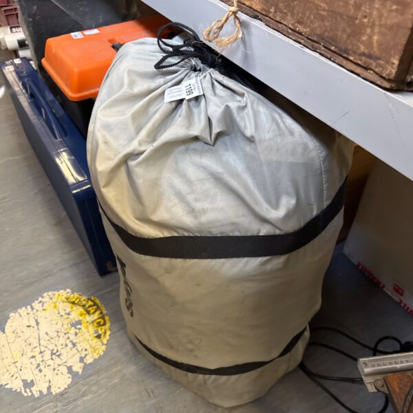 Grey Sevylor Hudson kayak storage bag with drawstring closure.
