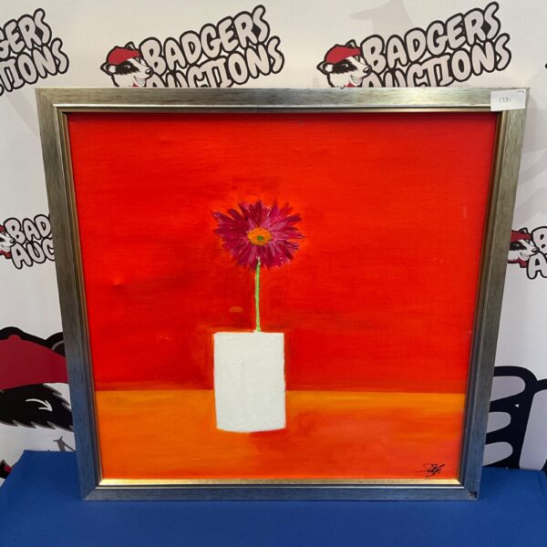Vibrant oil painting of gerbera daisies by Shirley Goodliffe.