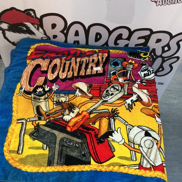 Vibrant Snap On beach towel with bold branding.