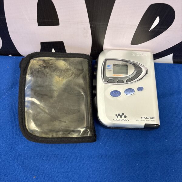 Vintage Sony Walkman WM-FX290 in protective case.