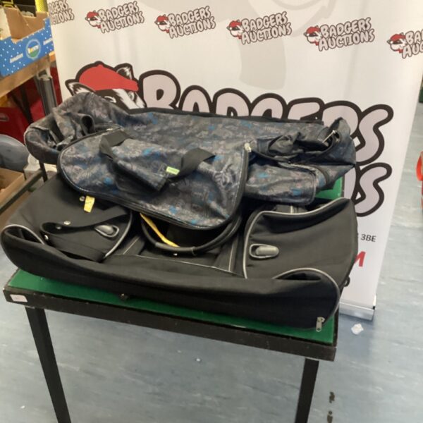 Lot of three used sport holdalls for gym or travel.