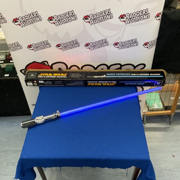 Detailed Master Replicas Anakin Skywalker Force FX lightsaber collectible.