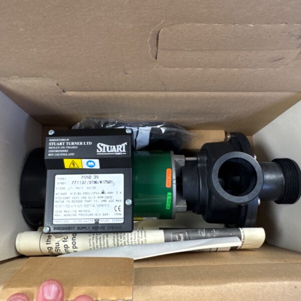 Used Stuart Turner Pond 35 submersible pump for garden ponds.