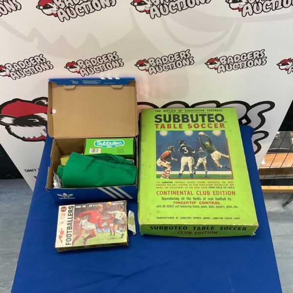 Vintage Subbuteo Continental Club Edition table soccer game in box.