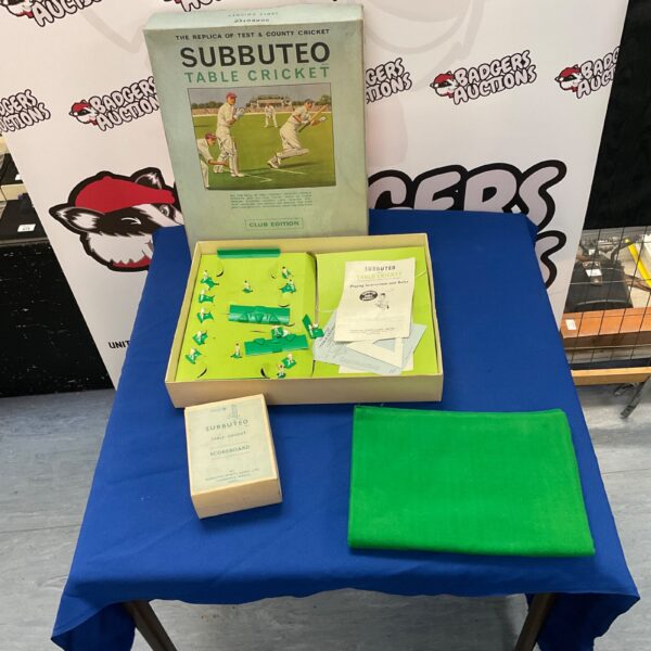 Vintage Subbuteo Table Cricket Club Edition set in original packaging.