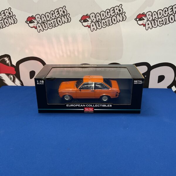 SunStar 1:18 scale diecast model of the 1975 Ford Escort Mk.II Sport.
