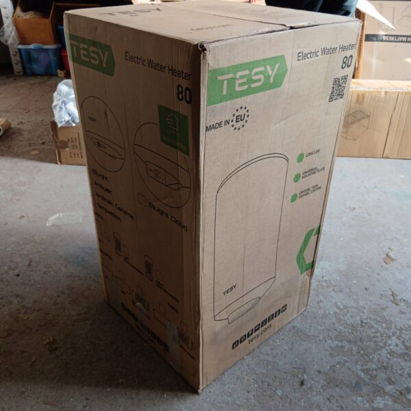 Tesy electric water heater, model 80, EU made appliance.