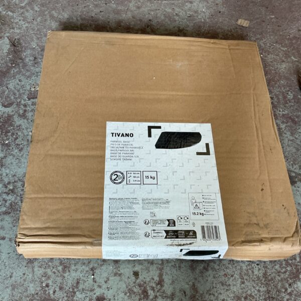 Heavy duty 15kg Tivano parasol base for garden umbrellas.