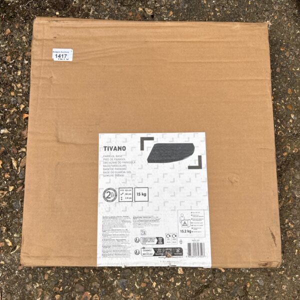 Heavy duty Tivano parasol base for garden or patio use.