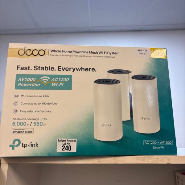 TP-Link Deco AV1000 powerline mesh Wi-Fi system in auction.