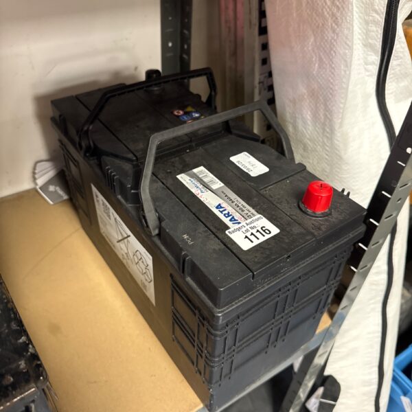Used Varta 90ah car battery for vehicle power.