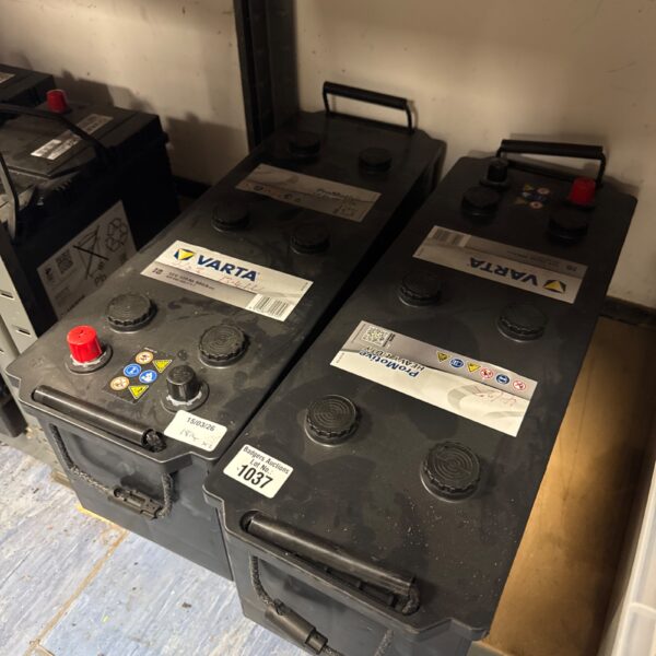 Pair of used Varta 12v leisure batteries for sale.
