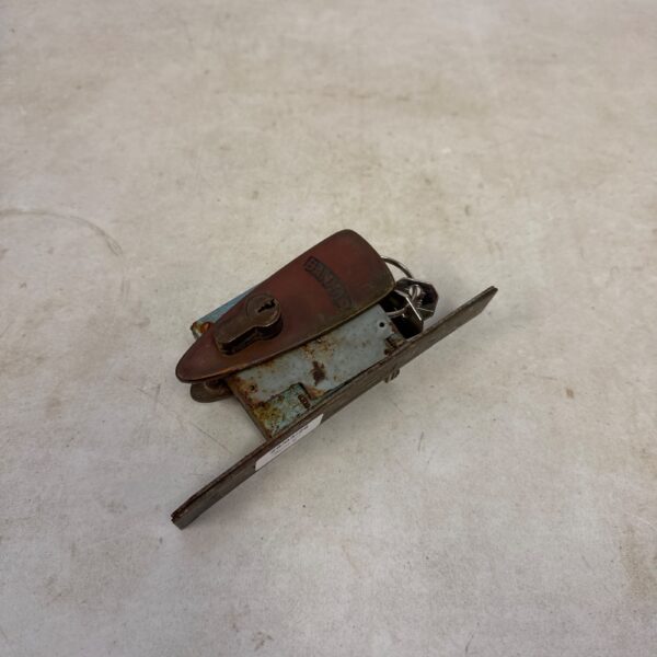 Vintage Banham lock with keys, antique security hardware.