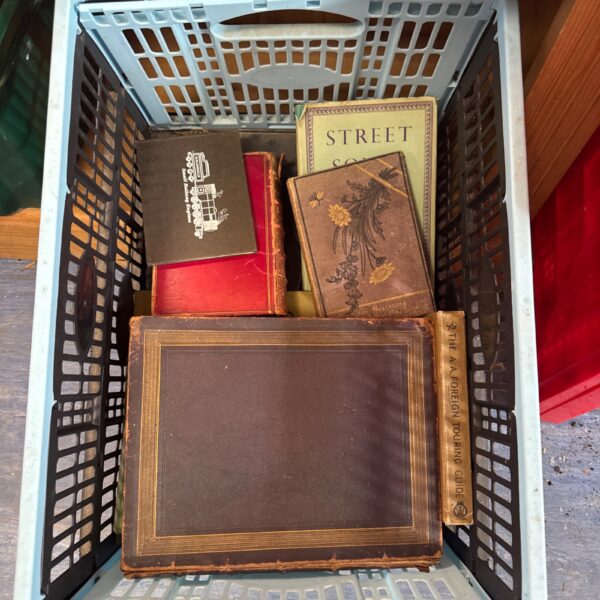 Vintage book lot featuring an AA Foreign Touring Guide.