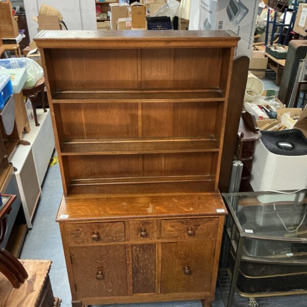 Vintage Brynmawr Cotswold Oak Dresser with open shelving.