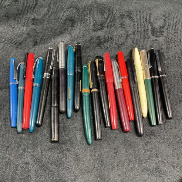 Vintage fountain pen lot, collectible writing instruments.