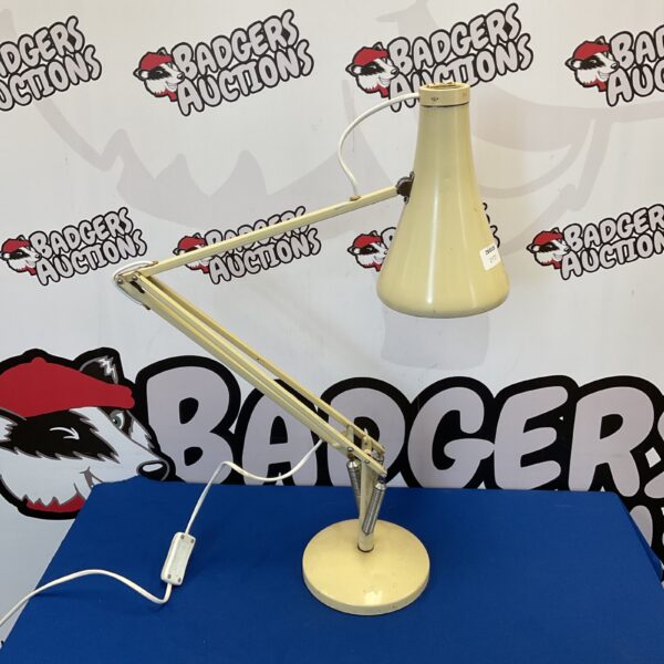 Vintage Herbert Terry Anglepoise lamp with adjustable shade and sprung arm.