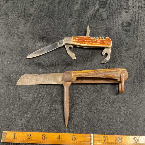 Vintage Navy jackknife with stag handle, Harrison Brothers & Howson.