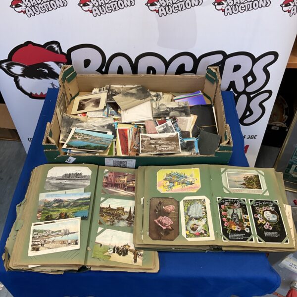 Lot of vintage postcards, antique collectible cards, ephemera.