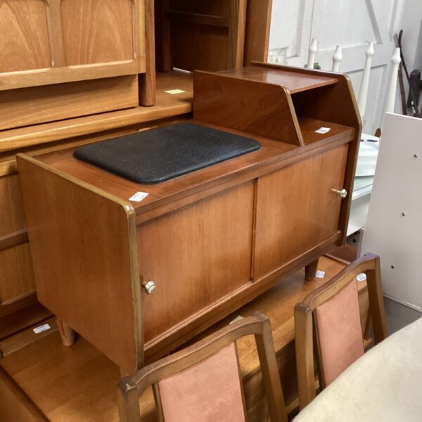 Vintage 1960s telephone table with lift-top storage.