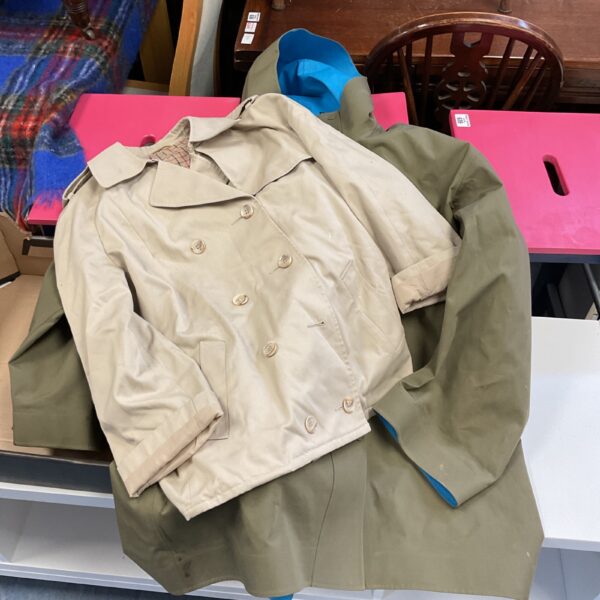 Vintage Marn Fishermans and Dannimac waterproof coats, retro outerwear.