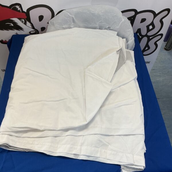 White duvet cover set with pillowcases for bedroom decor.