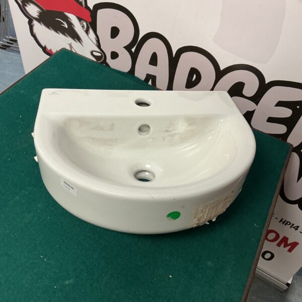 White porcelain wash basin for bathroom renovation.