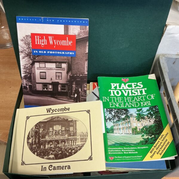 Collection of local history books featuring Wycombe and Buckinghamshire.